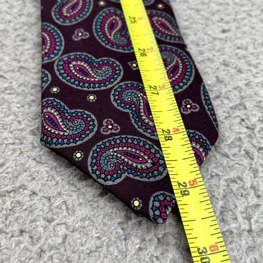 Robert Talbott Men's Silk Necktie‎ 90's Paisley Corpcore Business Formal Career